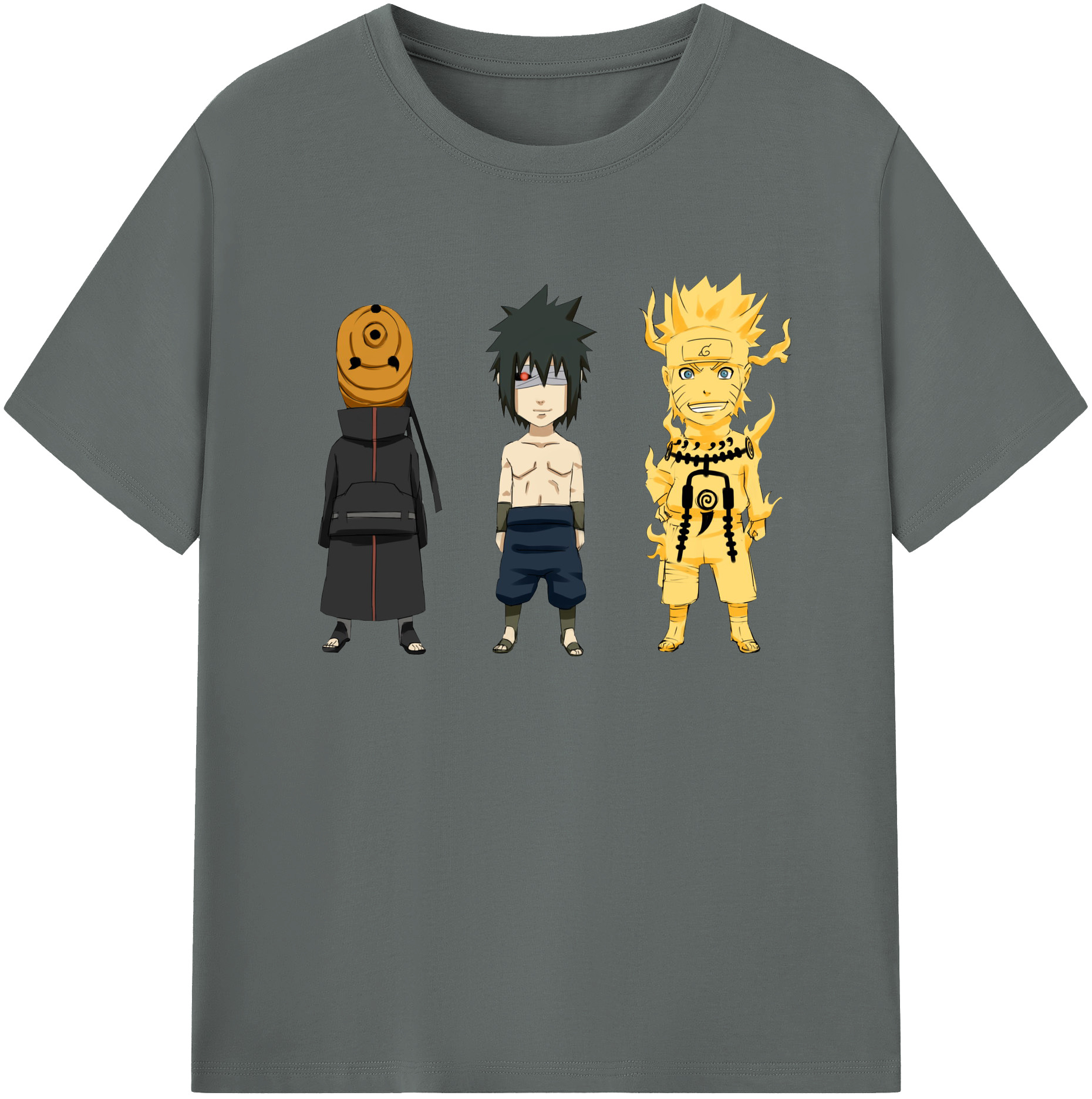 （画像用） NARUTO -ナルト- うちは サスケ Uchiha Sasuke 綿100％ メンズ半袖Tシャツ｜肌触りやわらか＆通気性